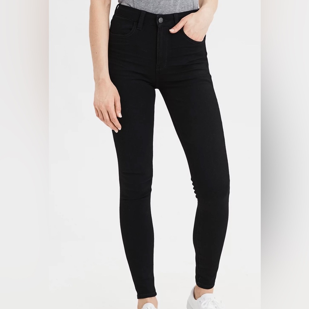 American Eagle Outfitters Black Skinny Jeans Sleek Fit